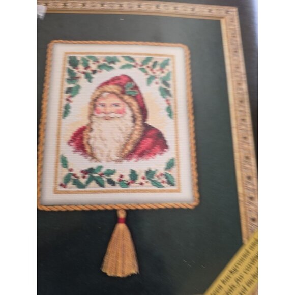 Vintage L-25 NEW 2002 DIMENSIONS GOLD NUGGETS CROSS-STITCH KIT ”SANTA & HOLLY” - Picture 5 of 7